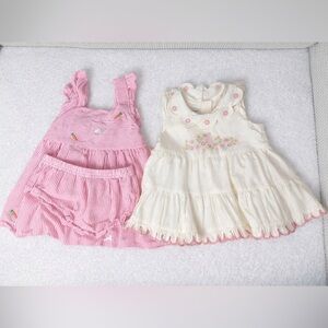 Baby Girl Easter Dress Bundle – Egg Hunt & Spring – Size 9-12 Months